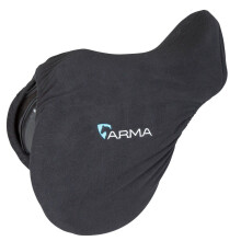 (14in - 16.5in, Black) ARMA Fleece Horse Saddle Cover