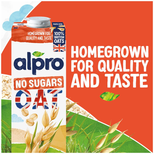 ALPRO Alpro Oat No Sugars PlantBased Long Life Drink  100 Bitish Oats  Unswe 1