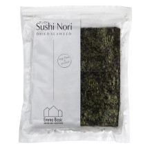 Emma Basic Seaweed Sushi Nori | 40 Full Roasted Seaweed Sheets | Young Harvest | Crispy & Crunchy | High Protein | High Fibre | Vegan