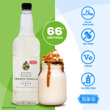 Simply Sugar Free French Vanilla Syrup Low Calorie Vegan Nut Free Fla