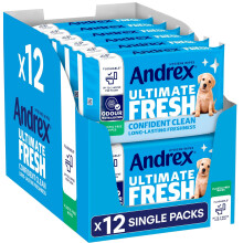 Andrex Ultimate Fresh Washlets 12 Packs Gentle Biodegradable Flushabl