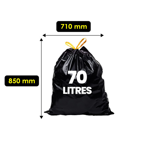 H Haya Home 70l litre 40 Drawstring Bin Bags Swing Bin Liners Plastic 1