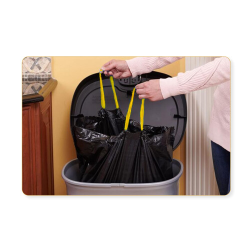 H Haya Home 70l litre 40 Drawstring Bin Bags Swing Bin Liners Plastic 2