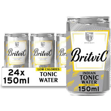 Britvic Low Calorie Indian Tonic Water, 24 x 150ml Can