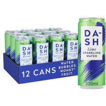 DASH Water Lime 12 x Lime Flavoured Sparkling Spring Water NO Sugar NO Sw