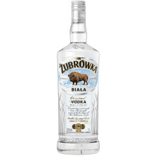 Żubrówka Biała Vodka | 37.5% ABV | 1 Litre | Made in Poland | Pure & Smooth | Fo
