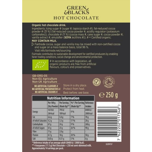 & Blacks Organic Hot Chocolate, Rich & Indulgent Drinking Chocolate 1