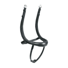 (Pony, Black) Velociti Ergonomic Leather Curved Horse Flash Noseband