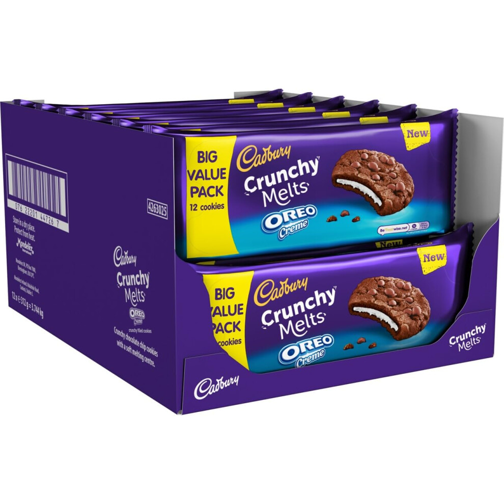 Cadbury Crunchy Melts Oreo Crème Filled Chocolate Cookies Deliciously Crunc