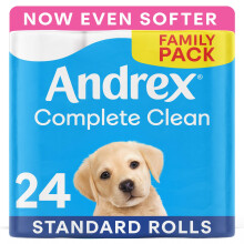 Andrex Complete Clean Toilet Roll 24 Rolls Previously Andrex Classic Clean