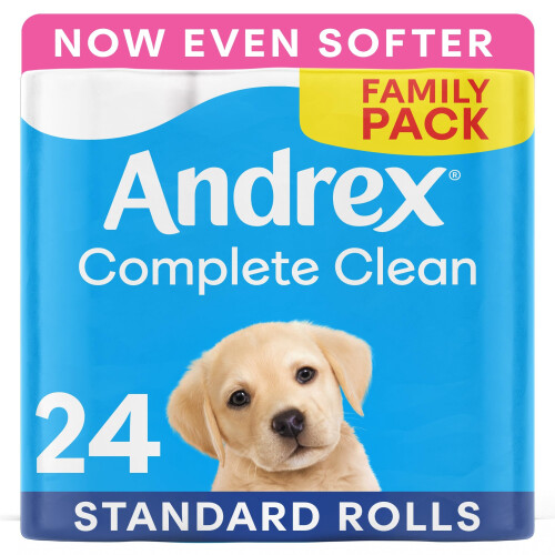 Andrex Andrex Complete Clean Toilet Roll 24 Rolls Previously Andrex Classic Clean