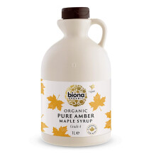 Biona Organic Maple Syrup 1L - Amber, Grade A - Pure Canadian