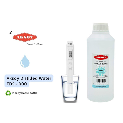 Aksoy Distilled Water 1.5L - Deionized & Demineralized 2