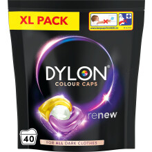 Dylon Black Dark Caps 40 Wash Loads Dylon Black Caps for all Clothes Dark