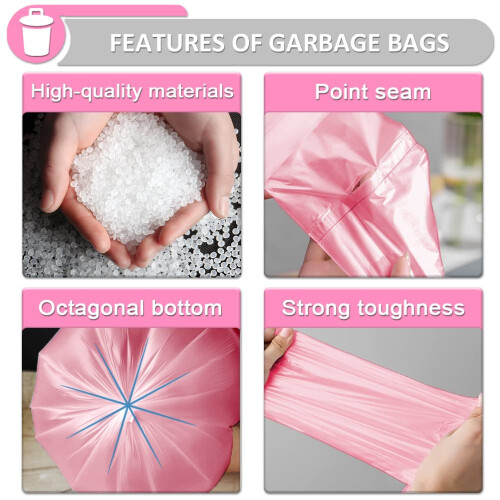 QILERR 10l Small Bin Liners Bathroom Bin Bags 160 Pack 1