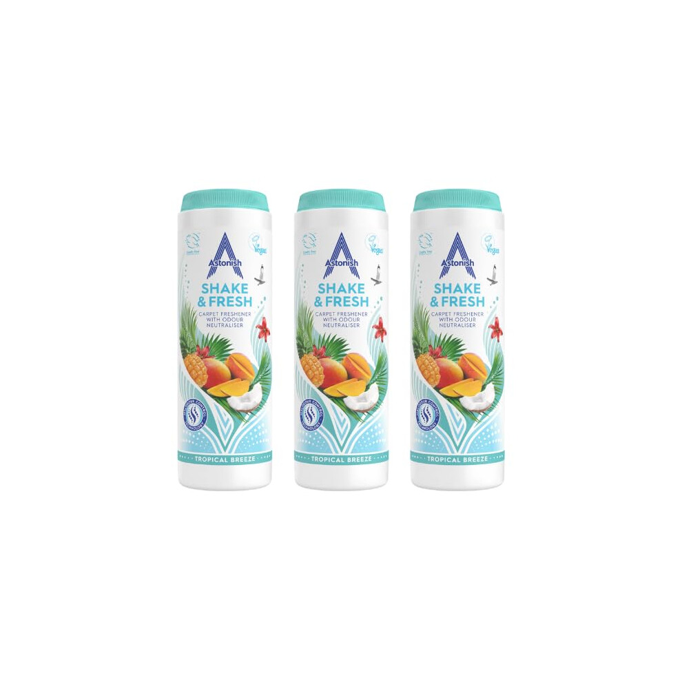 Astonish Shake Fresh Carpet Freshener Eliminates Odours Tropical Breeze 3