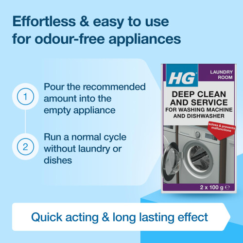 HG HG Deep Clean  Service  Cleans Washing Machines  Dishwashers  2 x 100g 2