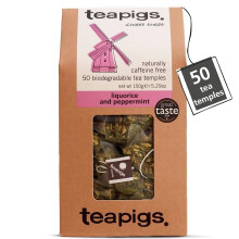 teapigs Liquorice & Peppermint Herbal Tea Bags - Caffeine-Free & Plastic-Free - Great Taste Award-Winning Blend - Naturally Sweet & Refreshing - 50 E