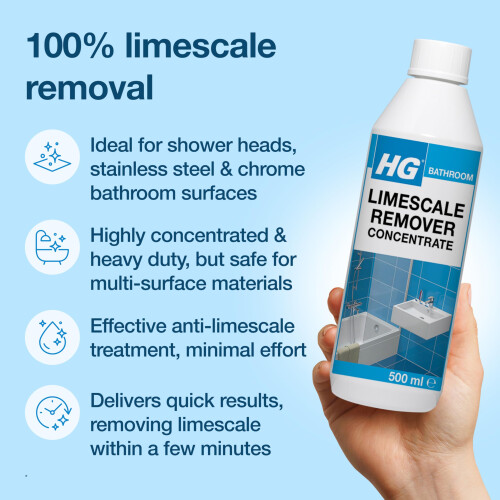 HG HG Limescale Remover Concentrate  Removes Scale from Taps  Sinks  500ml 1