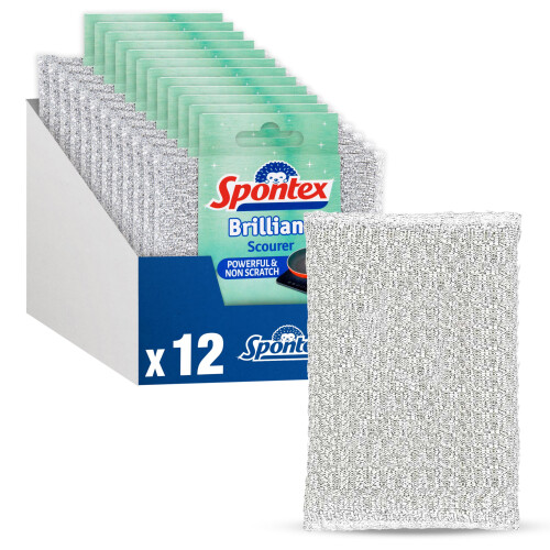 Spontex Brilliant Scourers Value Pack | Powerful,