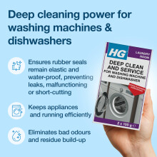 HG Deep Clean Service Cleans Washing Machines Dishwashers 2 x 100g