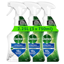 Dettol Mould and Mildew Remover, Multipack of 3 X 750ml, Total 2.25L,