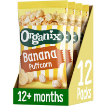 Organix Banana Puffcorn Organic Finger Food Toddler Snack 12+ Months