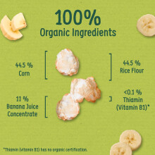 Organix Banana Puffcorn Organic Finger Food Toddler Snack 12 Months Mu