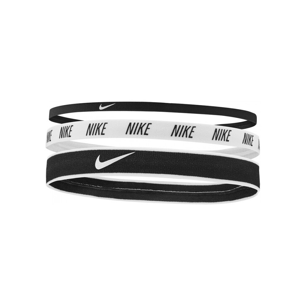 Nike Unisex Adult Headband Set (Pack of 3) (Black/White) - One Size - Image 2