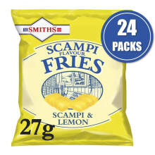 Smiths Savoury Selection Scampi Lemon Fries 27g Sheet of 24 Bags Sca