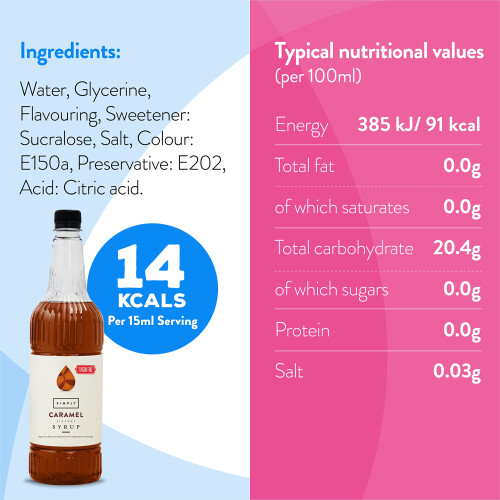 SIMPLY Sugar Free Caramel Syrup (1 Litre) 1