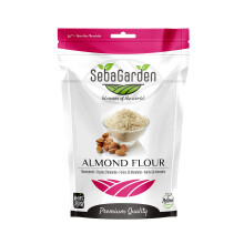 Seba Garden Extra Fine Almond Flour 1 KG – Blanched Ground Almonds from California, Keto Friendly, Gluten Free Baking Flour, Resealable Ziplock Pack