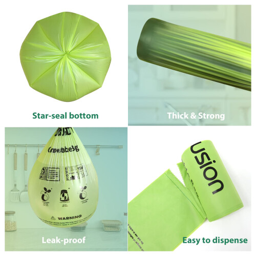 GreFusion Compostable Caddy Liners 20l Food Waste Bags 85 Count bin 2