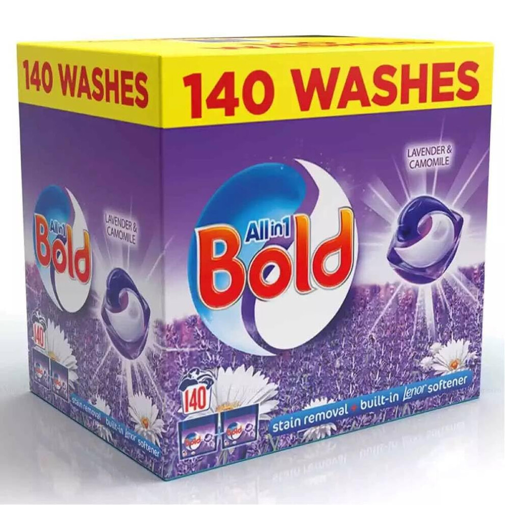 Bold Allin1 Pods Washing Liquid Laundry Detergent Capsules 140 Washes 372 K Lavender