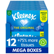 Kleenex Original Tissues, Mega Pack - Now 75% More Tissues in a Box