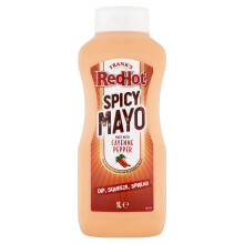 Frank's RedHot Spicy Mayonnaise 1L, Creamy & Fiery Sauce for Burgers, Sandwiches & Dips, Catering-Size & Ready to Use