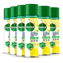 Dettol All - In - One Lemon Disinfectant Spray 6 x 300ml