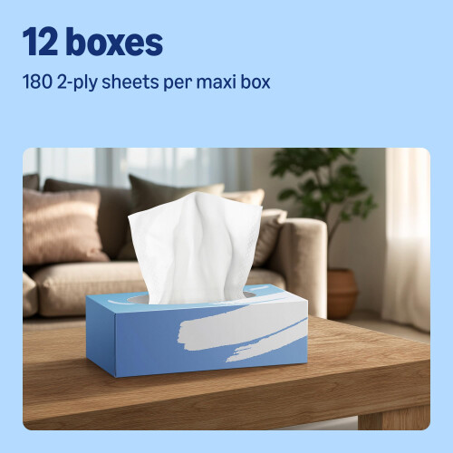 by Amazon Facial Tissues 2 ply, 180 Sheets 12 Pack 1