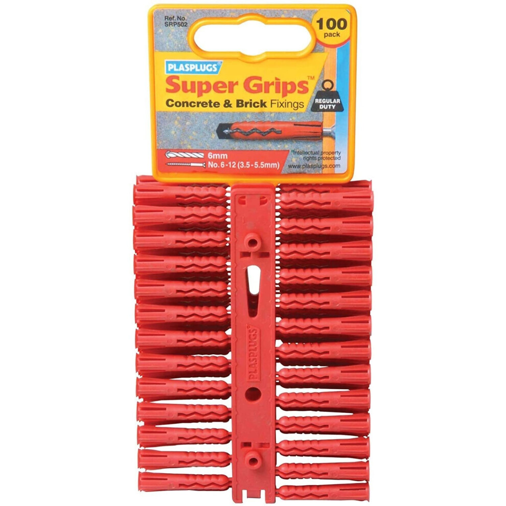 Plasplugs Supergrip Fixings (Pack Of 100) 5059958583061