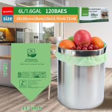JCKCWL Biodegradable Compostable Food Waste Bags 6L5L3L 120 Compost Ca