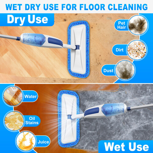 Microfiber Mops for Cleaning Floors - Spray Floor Mop for Laminate 2