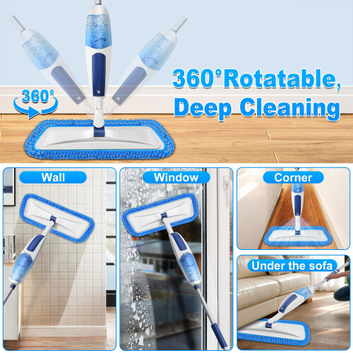 Microfiber Mops for Cleaning Floors  Spray Floor Mop for Laminate Floo 2