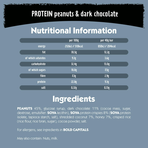 Eat Natural Protein Peanuts  Dark Chocolate Fruit  Nut Bars 12 x 40g Pack o 1