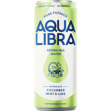 AQUA Libra Sparkling Water Sugar Free Fruit Water No Sugar No Calories