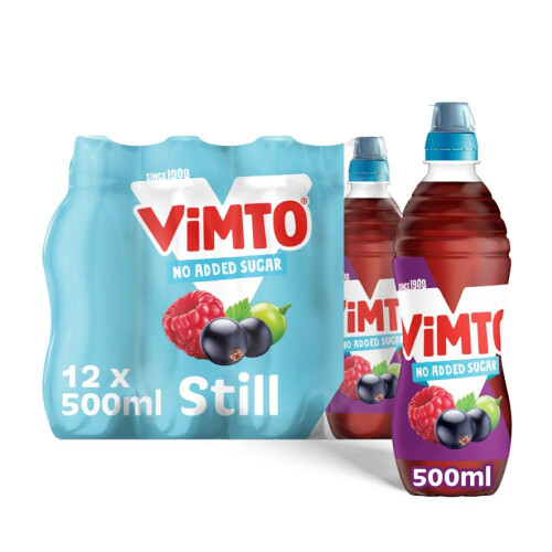 Vimto Still Juice Drink – No Added Sugar – Blackcurrant, Grape &
