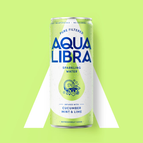 AQUA Libra Sparkling Water, Sugar Free Fruit Water, Zero Sugar, No 2