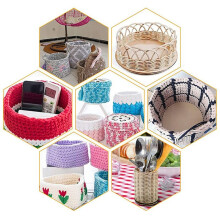 5PCS Wooden Basket Bottom, 5 Size Oval Circle Blank Solid Crochet Basket Wood Base for DIY Basket Weaving Supplies