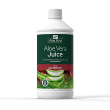 Aloe Pura Aloe Vera Juice with Cranberry, Natural, Vegan, Cruelty Free, Food Sup