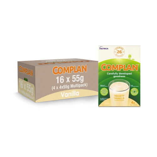 Complan Complan Velvety Vanilla Nutritional Drink Sachets, 4 x 55g (Pack 4)