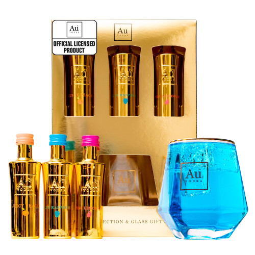 Au Vodka Gift Set - Blue Raspberry, Juicy Peach & Pink Lemonade
